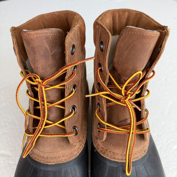 Size 10 - SOREL MENS CHEYANNE II LACE DUCK BOOT Rain Work Boots Leather Rubber